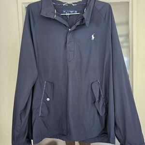Ralph Lauren Polo Golf Pullover Dark Blue Windbreaker Jacket Sz Medium M